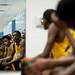 The Ypsilanti locker room during halftime of the game against Huron on Friday, March 8. Daniel Brenner I AnnArbor.com